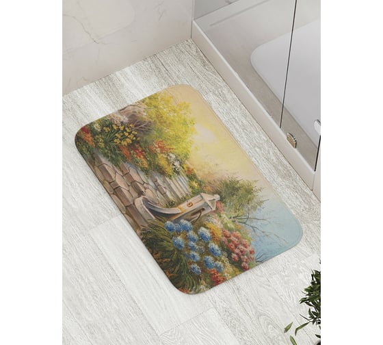 Коврик противоскользящий JoyArty "Сад цветов" для ванной, сауны, бассейна, bath_9193 1
