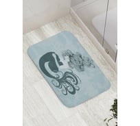 Коврик противоскользящий JoyArty "Мысли русалки" для ванной, сауны, бассейна, bath_9099