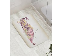 Коврик противоскользящий JoyArty "Удивление павлина" для ванной, сауны, бассейна, bath_9035