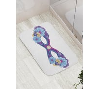 Коврик противоскользящий JoyArty "Маска с цветами" для ванной, сауны, бассейна, bath_9458