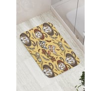 Коврик противоскользящий JoyArty "Этнические маски" для ванной, сауны, бассейна, bath_9459