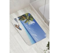 Коврик противоскользящий JoyArty "Лежак в одиночестве" для ванной, сауны, бассейна, bath_9363
