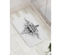 Коврик противоскользящий JoyArty "Рыцарский череп" для ванной, сауны, бассейна, bath_9471