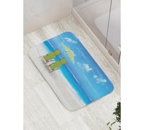 Коврик противоскользящий JoyArty "Пляж для двоих" для ванной, сауны, бассейна, bath_9357