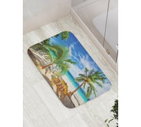 Коврик противоскользящий JoyArty "Пляжные посиделки" для ванной, сауны, бассейна, bath_9379