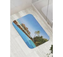 Коврик противоскользящий JoyArty "Пляжные посиделки" для ванной, сауны, бассейна, bath_9368
