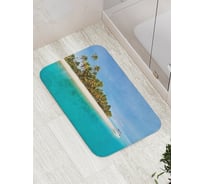 Коврик противоскользящий JoyArty "Заплыв на остров" для ванной, сауны, бассейна, bath_9566