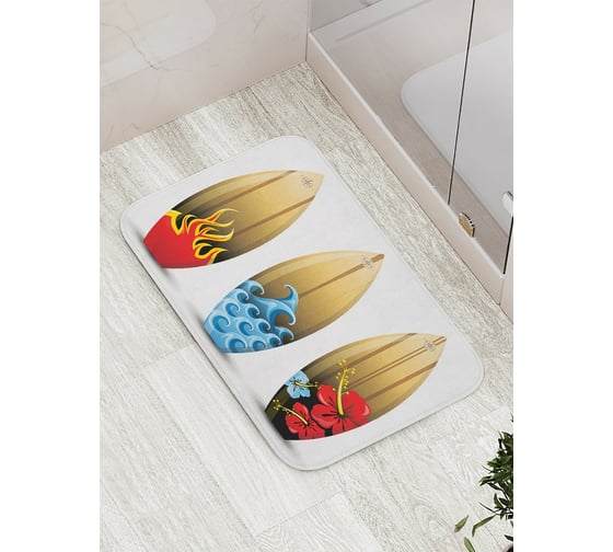 Коврик противоскользящий JoyArty "Стильные серфы" для ванной, сауны, бассейна, bath_9682 1