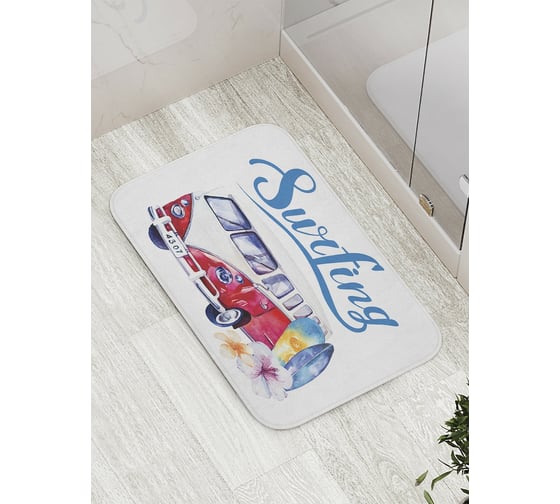 Коврик противоскользящий JoyArty "Сезон серфинга" для ванной, сауны, бассейна, bath_9683 1
