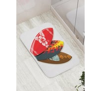 Коврик противоскользящий JoyArty "Креативные серфы" для ванной, сауны, бассейна, bath_9685