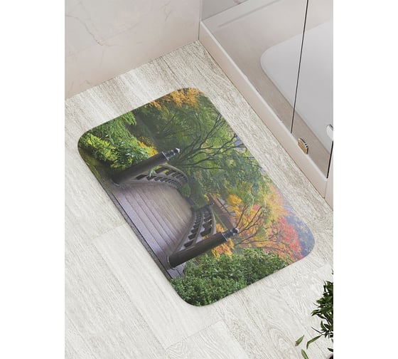 Коврик противоскользящий JoyArty "Лесной стиль" для ванной, сауны, бассейна, bath_9531 1