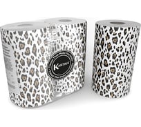 Бумажные полотенца World Cart Леопард , Kartika Collection, 2 слоя, 2 рулона/70 листов KGLEP-KT-01