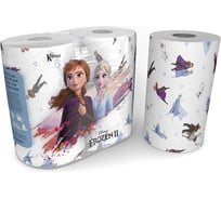 Бумажные полотенца World Cart Холодное Сердце с рисунком, серия Disney, 3 слоя, 2 рулона/75 листов FR2-KT-01