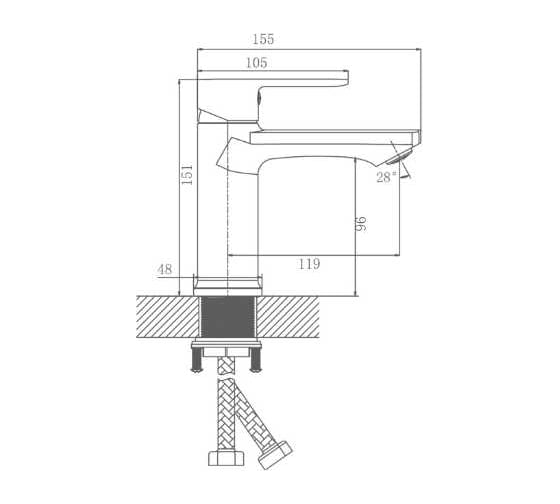 Смеситель для раковины Haiba оружейная сталь HB10719-3