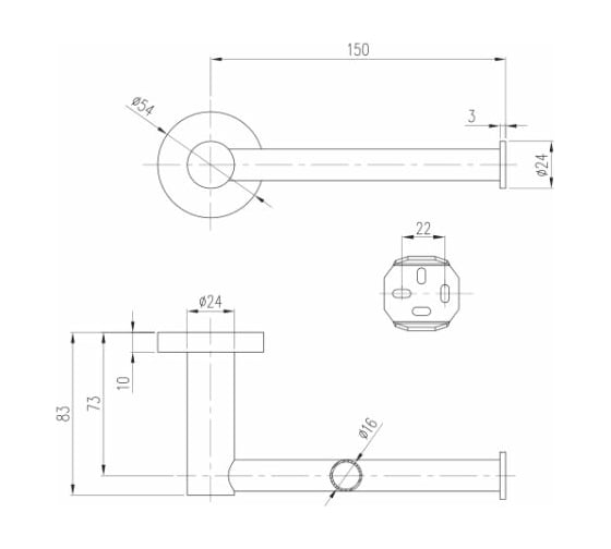 Бумагодержатель Villeroy & Boch Elements-Tender шгв 150x83x54 цвет-хром TVA15101400061
