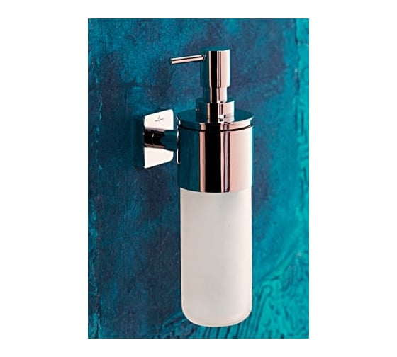 Дозатор жидкого мыла Villeroy & Boch Elements-Striking 70x121x207, прозрачный матовый, хром TVA15200700061