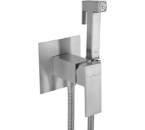 Смеситель с гигиеническим душем встраиваемый Wonzon & Woghand CUBE, Брашированный никель WW-88829016-BN