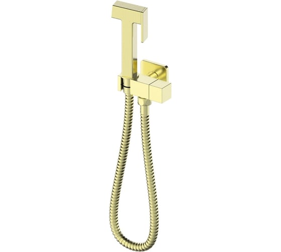 Смеситель с гигиеническим душем встраиваемый Wonzon & Woghand Брашированное золото WW-88809904-BG 1