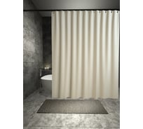 Штора для ванной PRIMANOVA GRAND PREMIUM с утяжелителем 240x200, бежевый, материал: PLE (ткань полиэстер) DR-60075