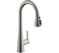 Смеситель для кухни BELZ выдвижной излив, нержавеющая сталь, никель B74816-6