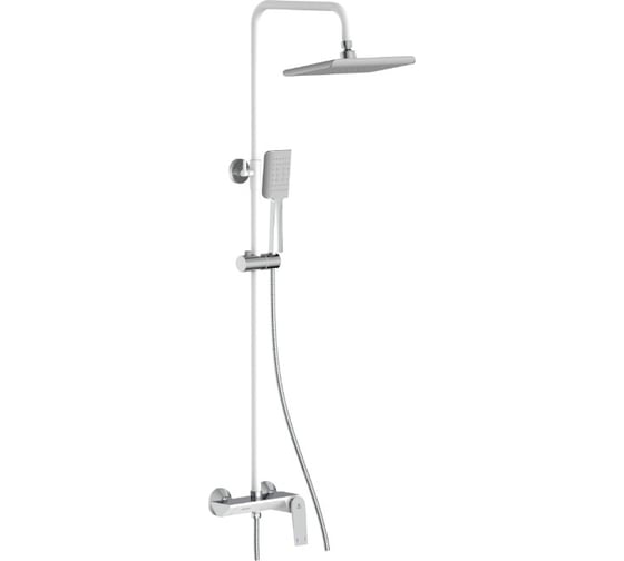 Душевая система 3-х функциональная со смесителем Gota Rocio (компл.с шлангом и душ. лейкой) латунь цвет белый 616935 616935-GOTA 1