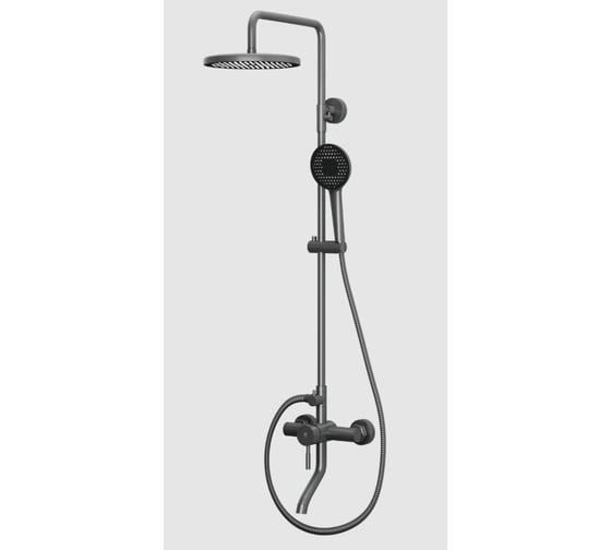 Душевая система с изливом RUSH Melos графит SUS1101-40Grey