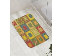 Коврик противоскользящий JoyArty "Лоскутный плед" для ванной, сауны, бассейна, bath_35741