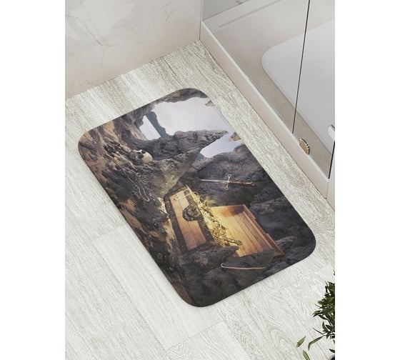 Коврик противоскользящий JoyArty "Сундук сокровищ" для ванной, сауны, бассейна, bath_28448 1