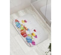 Коврик противоскользящий JoyArty "Подарки и воздушные шары" для ванной, сауны, бассейна, bath_34341