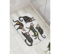 Коврик противоскользящий JoyArty "Скелеты котов" для ванной, сауны, бассейна, bath_35920