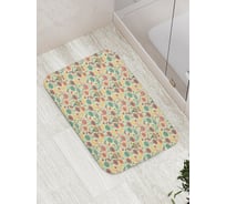 Коврик противоскользящий JoyArty "Причудливые цветы и бабочки" для ванной, сауны, бассейна, bath_34046