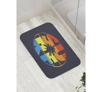 Коврик противоскользящий JoyArty "Полосатый серф" для ванной, сауны, бассейна, bath_35999