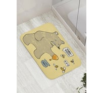 Коврик противоскользящий JoyArty "Мишка-ворчун" для ванной, сауны, бассейна, bath_31287