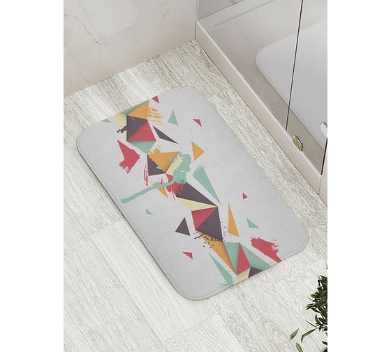 Коврик противоскользящий JoyArty "Ломаный пейзаж" для ванной, сауны, бассейна, bath_28043