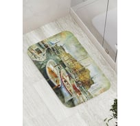 Коврик противоскользящий JoyArty "Лодки на причале" для ванной, сауны, бассейна, bath_36492