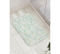 Коврик противоскользящий JoyArty "Многоугольное действие" для ванной, сауны, бассейна, bath_23295