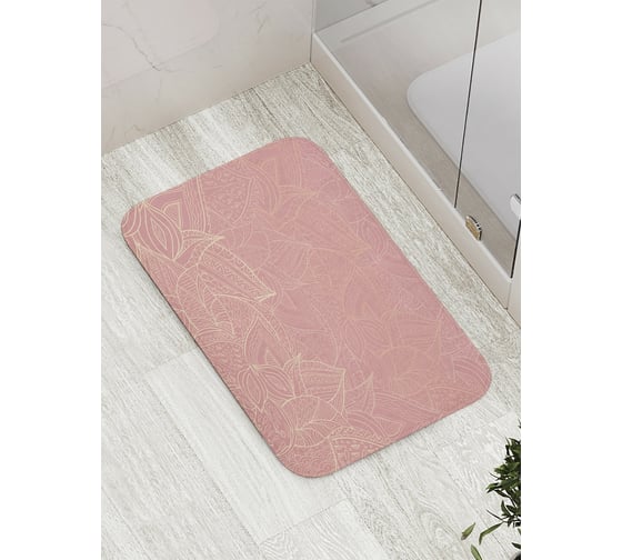 Коврик противоскользящий JoyArty "Контуры цветов" для ванной, сауны, бассейна, bath_28506 1
