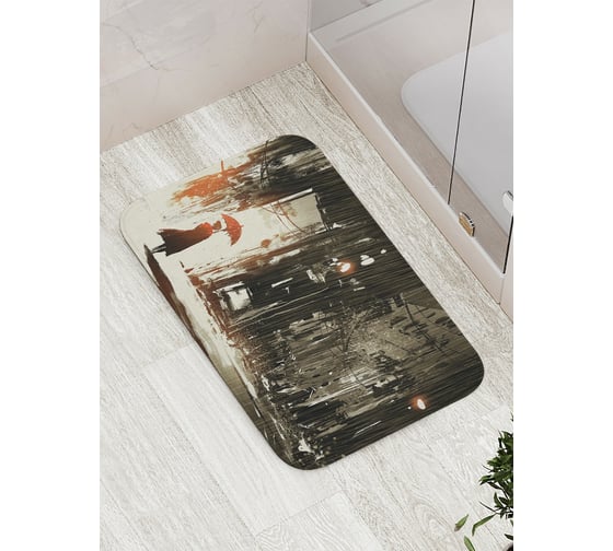 Коврик противоскользящий JoyArty "Девушка с зонтом" для ванной, сауны, бассейна, bath_23027 1