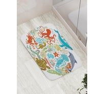 Коврик противоскользящий JoyArty "Подводный шар" для ванной, сауны, бассейна, bath_29447