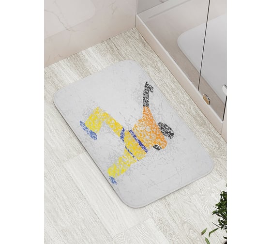 Коврик противоскользящий JoyArty "Альпинист" для ванной, сауны, бассейна, bath_4645 1
