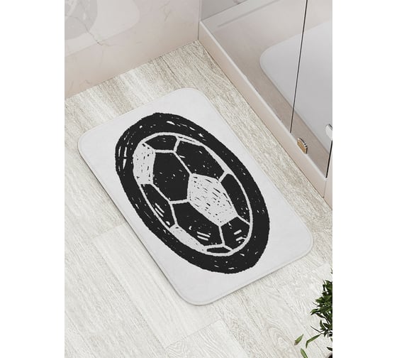 Коврик противоскользящий JoyArty "Футболный мяч" для ванной, сауны, бассейна, bath_5141 1