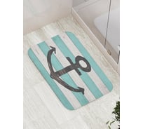 Коврик противоскользящий JoyArty "Якорь на фоне досок" для ванной, сауны, бассейна, bath_5241