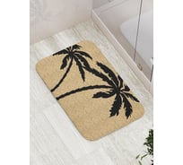 Коврик противоскользящий JoyArty "Рисунок пальм" для ванной, сауны, бассейна, bath_5228
