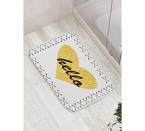 Коврик противоскользящий JoyArty "Сердце и надпись" для ванной, сауны, бассейна, bath_5205
