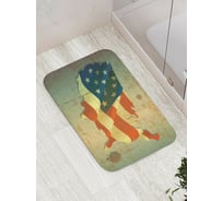 Коврик противоскользящий JoyArty "Американский флаг винтаж" для ванной, сауны, бассейна, bath_5259