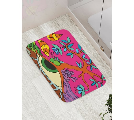 Коврик противоскользящий JoyArty "Всевидящее дерево" для ванной, сауны, бассейна, bath_29678 1