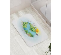 Коврик противоскользящий JoyArty "Планета без войн" для ванной, сауны, бассейна, bath_4846