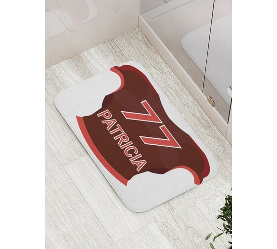 Коврик противоскользящий JoyArty "Футболка Патриция 77" для ванной, сауны, бассейна, bath_5071 1