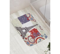 Коврик противоскользящий JoyArty "Винтажный Париж" для ванной, сауны, бассейна, bath_32105