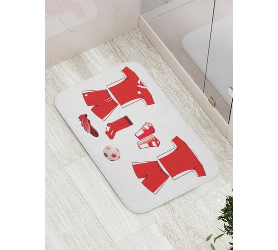 Коврик противоскользящий JoyArty "Форма футболиста" для ванной, сауны, бассейна, bath_5145 1